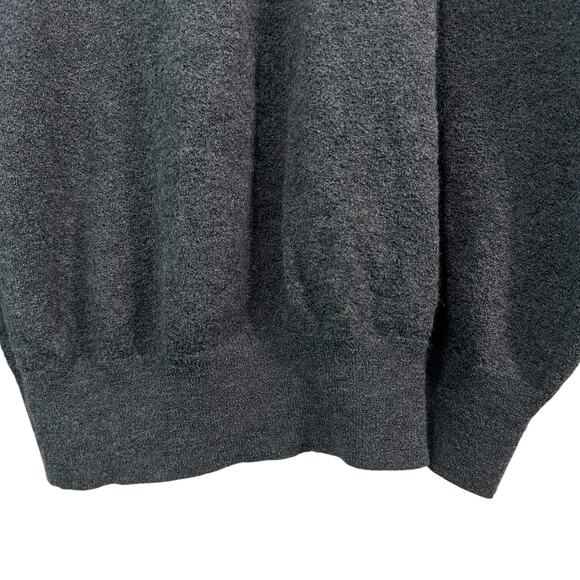 Clan Douglas Made in Scotland 60% Merino Wool 1/4 Button Sweater Mens Large Gray - Picture 8 of 8